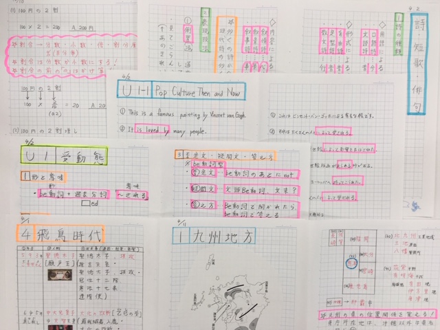 ｚ ｎｅｔ 綾瀬プラザ 塾便り ノートの作り方 綾瀬プラザブログ 個別指導学習塾で 自分らしく 楽しく学んで伸ばす Z Net School ゼィーネットスクール